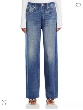 Rag & bone Miramar Wide Leg Cotton Terry Sweatpant Jeans Lennox XS NWT